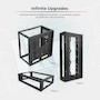 Miniatura de InWin ModFree Base Edition IW-CS-MFBASE-BLK, Negro, Carcasa de Torre Completa E-ATX (hasta 12" x 13"), Materiales SGCC Vidrio Templado ABS, Dimensiones 411.5x261.8x531mm, Peso 9.2kg