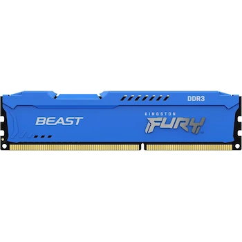 Imagen de referencia para Memoria RAM Kingston FURY Beast KF318C10B/4 4GB (1x4GB) DDR3 SDRAM 1866MHz CL10 1.5V 240 Pines 1Rx8 UDIMM para PC de Escritorio Color Azul