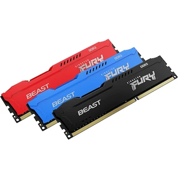 Imagen 5 de Memoria RAM Kingston FURY Beast KF318C10B/4 4GB (1x4GB) DDR3 SDRAM 1866MHz CL10 1.5V 240 Pines 1Rx8 UDIMM para PC de Escritorio Color Azul