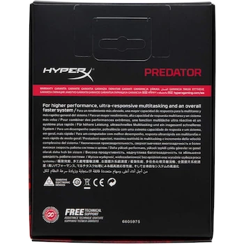 Imagen 5 de Kingston HyperX RAM Predator 16GB Kit (2X8GB) 4600Mhz DDR4 CL19 UDIMM Gamer Memoria Para PC Color Negro (HX446C19PB3K2/16)