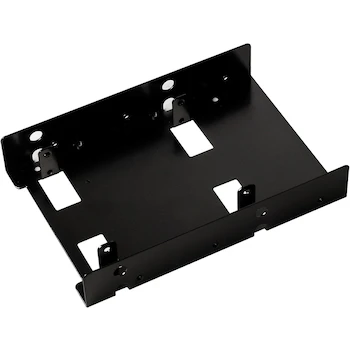 Imagen alusiva al producto SilverStone Tek SDP08B Convertidor de Bahía 3.5" a 2 x 2.5" HDD/SSD Negro