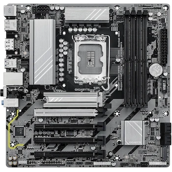 Imagen 2 de GIGABYTE B860M DS3H WIFI6E Intel Core Ultra (Serie 2) Placa Base LGA 1851 mATX DDR5 2X M.2 WIFI6E LAN de 2.5GbE Marrón 24.4cm x 24.4cm