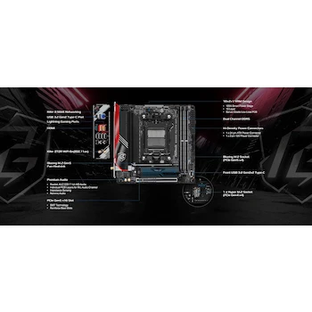 Imagen 3 de ASRock B650E PG-ITX WiFi AMD Ryzen Serie 7000 Socket AM5 B650 Mini-ITX Placa Base con WiFi