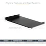 Miniatura de StarTech.com CABSHELF1U10 Estante Fijo 1U Profundidad 10" Negro para Rack 19" Universal Cantilever Tray