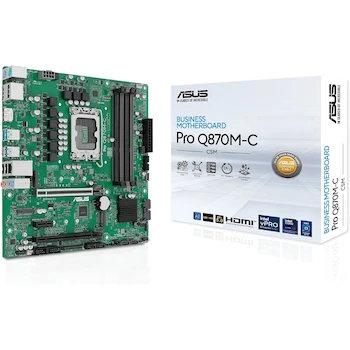 Imagen de referencia para ASUS Pro Q870M-C-CSM Micro-ATX mATX Q870 Business Motherboard para Intel Core Ultra (Serie 2) con Soporte vPro