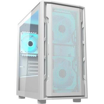 Imagen de referencia para COUGAR Gabinete Uniface Mini RGB Blanco - Torre Mini ITX/Micro ATX Compacta Moderna con Iluminación RGB Blanca
