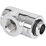 Miniatura de Thermaltake Pacific F-Pro Adaptador de 90 Grados Cromado G 1/4 Rosca Macho a Hembra DIY LCS Fitting Modelo CL-W438-CU00SL-A Serie Pacific F-Pro Tamaño Rosca G1/4 Color Cromo