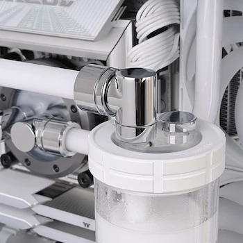 Imagen 5 de Thermaltake Pacific F-Pro Adaptador de 90 Grados Cromado G 1/4 Rosca Macho a Hembra DIY LCS Fitting Modelo CL-W438-CU00SL-A Serie Pacific F-Pro Tamaño Rosca G1/4 Color Cromo