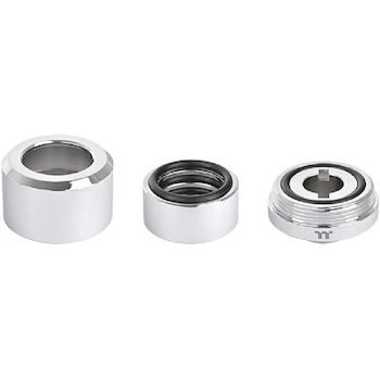 Imagen 3 de Thermaltake Pacific F-Pro Fitting de Compresión para Tubo Duro de 16 mm OD, Cromado, Rosca G 1/4, DIY LCS, Modelo CL-W436-CU16SL-A, Material Cobre, Dimensiones ∮24 x 23.6 (H) mm, Peso 60 g