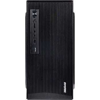 Imagen 2 de EVOTEC Gabinete Oslo EV-1023 – PC Case Micro-ATX Compacto con Fuente de Poder 500W Integrada – Negro