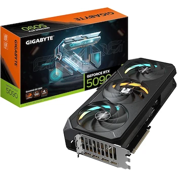 Imagen de referencia para GIGABYTE GeForce RTX 5090 Gaming OC 32G GV-N5090GAMING OC-32GD, 32GB GDDR7 512-bit, Negro