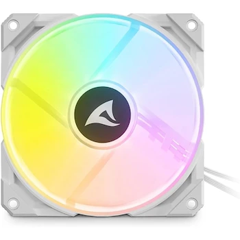 Imagen 2 de Sharkoon Rebel F50 PWM ARGB White 120mm Ventilador para PC