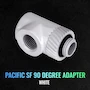 Miniatura de Thermaltake Pacific SF Adaptador 90 Grados Blanco DIY LCS Accesorios G1/4 Male to Female CL-W396-CU00WT-A