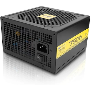 Imagen 3 de InWin P75FII - Fuente de Alimentación ATX 750W, Serie PFII, Color Negro/Amarillo, Tamaño 140x150x86mm