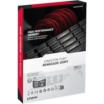 Imagen 5 de Kingston Fury Renegade Black DDR4, Memoria Gamer para PC, Capacidad: 16GB Kit (2x8GB), Factor de Forma: DIMM 288-Pin, Color: Negro, KF453C20RB2K2/16