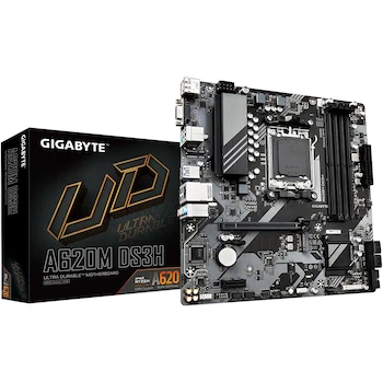 Imagen alusiva al producto GIGABYTE A620M DS3H Placa Madre mATX AMD A620 Socket AM5 para Ryzen 7000/8000/9000 Series