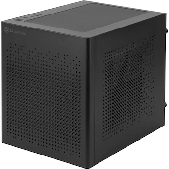 Imagen de referencia para SilverStone Technology SUGO 16 - Carcasa de Factor de Forma Pequeño (Mini-ITX), Construcción de Acero Aleado, Tamaño Pequeño, Color Negro, Modelo SST-SG16B, Dimensiones 27.99 x 19.99 x 23.19 cm