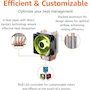 Miniatura de Amazon Basics - Enfriador de Aire para CPU con Tecnología Cooler Master, 4 Tubos de Calor, Ventilador RGB LED PWM de 92mm, Aletas de Aluminio, Modelo Compacto