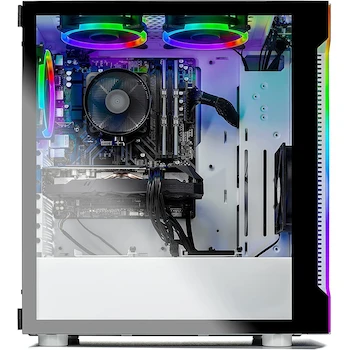 Imagen 3 de Skytech Gaming Archangel ST-Arch3.0-0296-AM Gaming PC Desktop - AMD Ryzen 5 5600X 3.7GHz, NVIDIA GeForce RTX 3060 Ti 8GB GDDR6, 1TB NVMe SSD, 16GB DDR4 3200MHz, Ventiladores RGB, Windows 10 Home 64-bit, 802.11AC Wi-Fi, 600W 80+ Gold PSU, Blanco