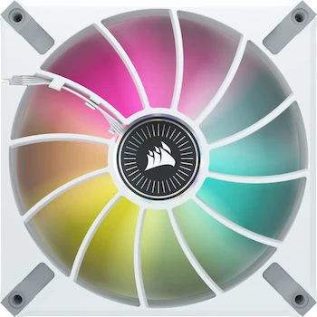 Imagen 4 de Corsair iCUE ML140 RGB ELITE Ventilador PWM de Levitación Magnética RGB 140 mm con iCUE Lighting Node CORE Paquete de 2 Unidades Blanco