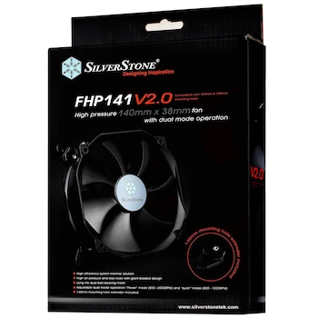Imagen alusiva al producto SilverStone Technology FHP141 Ventilador 140 mm x 38 mm para Enfriador de CPU y Cajas de Computadora FHP-141-x