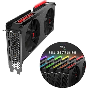 Imagen 2 de PNY GeForce RTX 3060 Ti 8GB XLR8 Gaming Revel Epic-X RGB Tarjeta Gráfica de Doble Ventilador LHR
