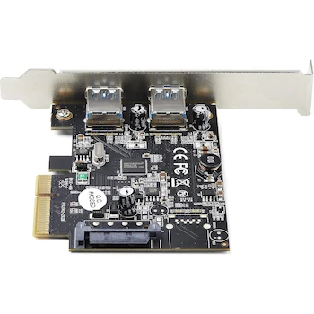 Imagen 4 de StarTech.com PEXUSB312A3 Tarjeta PCI Express 2 Puertos USB-A 10Gbps USB 3.2 Gen 2 Tipo A Controladora PCIe x2 Perfil Bajo y Completo Negro Windows Linux