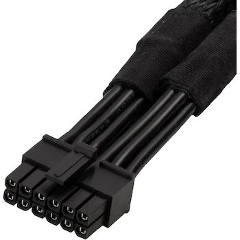 Imagen 4 de SilverStone PP12-PCIE, SST-PP12-PCIE, Negro, 2 Cables de Alimentación PCIe de 8 Pines (PSU) a 12 Pines (GPU), Longitud 550 mm, Calibre 16 AWG, para PSU Modulares de 2ª Generación