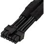 Miniatura de SilverStone PP12-PCIE, SST-PP12-PCIE, Negro, 2 Cables de Alimentación PCIe de 8 Pines (PSU) a 12 Pines (GPU), Longitud 550 mm, Calibre 16 AWG, para PSU Modulares de 2ª Generación