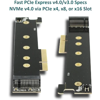 Imagen 5 de Vantec UGT-M2PC130 Adaptador M.2 NVMe PCIe x4 Low Profile Negro con Soporte para Longitud 110mm