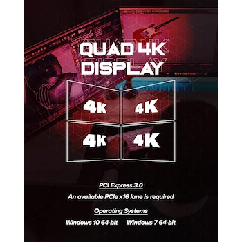 Imagen 2 de VisionTek Radeon RX 560 4GB GDDR5 Tarjeta Gráfica Roja, 4 Mini DisplayPort, PCI Express, GPU de Bajo Perfil, ATX y SFF - Modelo 901278