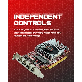Imagen 5 de VisionTek Radeon RX 560 4GB GDDR5 Tarjeta Gráfica Roja, 4 Mini DisplayPort, PCI Express, GPU de Bajo Perfil, ATX y SFF - Modelo 901278