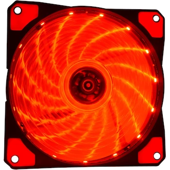 Imagen 2 de GAMING NACEB Ventilador para Computadora de Escritorio con 15 LEDs Rojos, Modelo NA-0920R, Dimensiones 120 x 120 x 25 mm