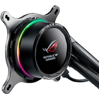 Imagen 2 de Enfriador Líquido Todo en Uno ASUS ROG RYUO 120 para CPU, Color Negro, Modelo ROG RYUO 120, Serie ROG RYUO, Radiador 120mm, Ventilador 120mm, Dimensiones 11.99 x 2.49 x 11.99 cm