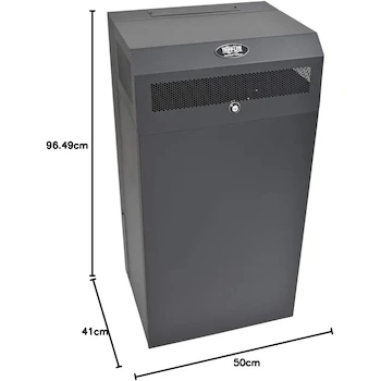 Imagen 2 de Tripp Lite SmartRack Series SRWF12U38 Black 12U Low-Profile Vertical-Mount Server-Depth Wall-Mount Rack Enclosure Cabinet, 19-Inch Rack Width, 35-Inch Depth, Steel Construction