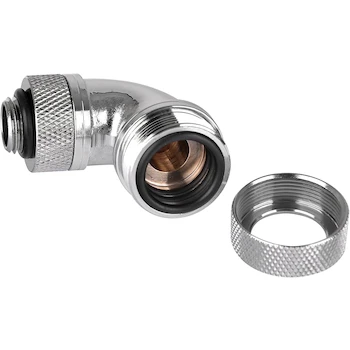Imagen 2 de Thermaltake Pacific DIY LCS Cromo G1/4 PETG 16 mm (5/8") Tubo 90 Grados Compresión Fitting CL-W097-CA00SL-A