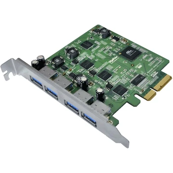 Imagen 2 de HighPoint RocketU 1144D Series Model RU1144D 4-Port USB-A USB 3.0 PCI-Express 2.0 x4 Host Bus Adapter (HBA), Size: 20.32 x 17.78 x 3.81 cm