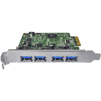 Imagen 3 de HighPoint RocketU 1144D Series Model RU1144D 4-Port USB-A USB 3.0 PCI-Express 2.0 x4 Host Bus Adapter (HBA), Size: 20.32 x 17.78 x 3.81 cm