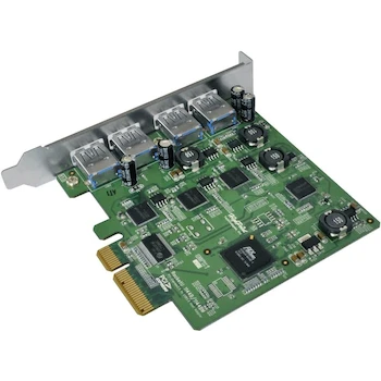 Imagen 4 de HighPoint RocketU 1144D Series Model RU1144D 4-Port USB-A USB 3.0 PCI-Express 2.0 x4 Host Bus Adapter (HBA), Size: 20.32 x 17.78 x 3.81 cm