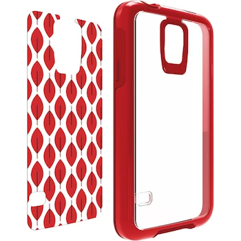 Imagen 1 de OtterBox My Symmetry Case for Samsung Galaxy S5 - Scarlet Crystal with Fan Red Graphic Insert