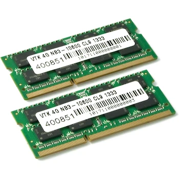Imagen alusiva al producto VisionTek Black Label 8GB (2x4GB) DDR3 1600MHz PC3-12800 CL9 204-Pin SODIMM Dual Channel Notebook Memory Kit Model 900455