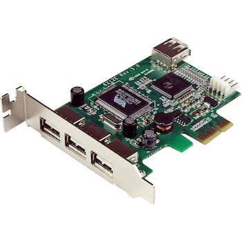 Imagen de referencia para StarTech.com PEXUSB4DP Tarjeta PCI Express 4 Puertos USB 2.0 Low Profile con Bracket Estándar