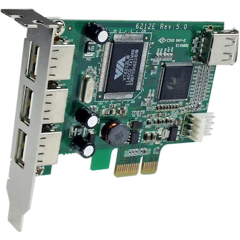 Imagen 3 de StarTech.com PEXUSB4DP Tarjeta PCI Express 4 Puertos USB 2.0 Low Profile con Bracket Estándar