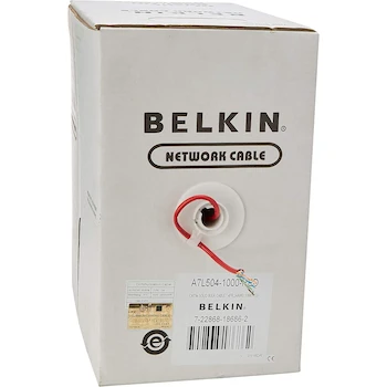 Imagen alusiva al producto Belkin Cat-5e Bulk Patch Cable Red 1000-Foot Reel UTP