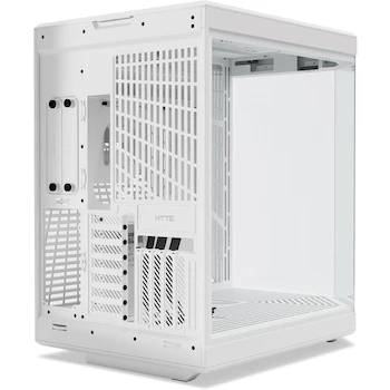 Imagen 4 de Hyte Y70 Funda para Juegos de Computadora Mid-Tower ATX de Vidrio Templado Panorámico de Doble Cámara con Cable Elevador PCIe 4.0 Incluido, Color Blanco Nieve, Modelo CS-HYTE-Y70-WW, Dimensiones 470x320x470 mm, Volumen 70.7 L, Serie Y70