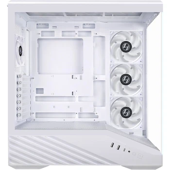 Imagen 2 de Lian Li Vector V100 White – ARGB ATX/mATX/ITX Mid-Tower Case with Clean Pro Gamer Style