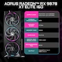 Miniatura de GIGABYTE Tarjeta gráfica AORUS Radeon RX 9070 XT Elite 16G, Modelo GV-R9070XTAORUS E-16GD, Serie AORUS Elite, PCIe 5.0, Memoria GDDR6 de 16 GB, Bus de memoria 256 bit, Tamaño 339 x 136 x 59 mm