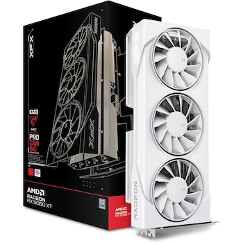 Imagen de referencia para XFX Swift RX 9060 XT OC Triple Fan Gaming Edition Blanca 16GB GDDR6 (RX-96TS316W7)