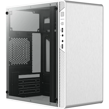 Imagen de referencia para Acteck Gabinete Mini Torre Performance II GI215W Blanco M-ATX Fuente ATX 500W 2x USB 2.0 Panel Izquierdo Acrílico Frente Sólido Dimensiones 39.5x23x37.5cm Peso 2.35kg ASIN B0C59PWPHC Modelo AC-935852