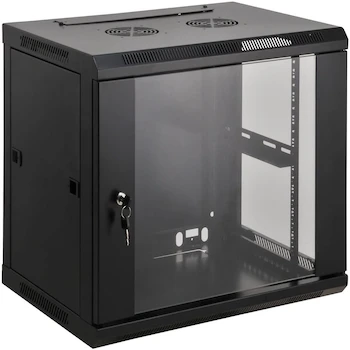 Imagen 2 de Gabinete Mural Intellinet AC-7294 Serie 711814, 19", 9U, Dimensiones 500 x 600 x 450 mm, Color Negro, Material Plástico, para Servidores